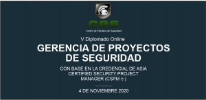 V Diplomado Online: Gerencia de Proyectos de Seguridad